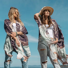 Load image into Gallery viewer, Market of Stars Moonstruck Bohemian Goddess Starduster Kimono w/ Waves
