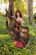 Load image into Gallery viewer, Market of Stars The Messenger Scarf with Joan of Arc, Florals &amp; Fox
