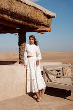 Load image into Gallery viewer, Choklate Paris Ellie Long Skirt in Openwork Cotton
