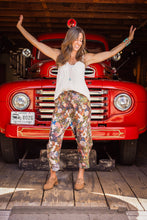 Load image into Gallery viewer, Market of Stars Love Language Linen Cropped Artist Pant w/ Flowers
