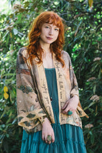 Load image into Gallery viewer, Market of Stars Lovelight Pixie Cropped Kimono w/ woodland swallow &amp; stars
