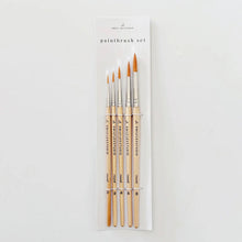 Load image into Gallery viewer, Emily Lex Studio Watercolor paintbrush set of five wood brushes

