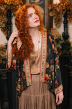 Load image into Gallery viewer, Market of Stars Heart of Gold Pixie Duster Crop Kimono w/ Sacred Heart
