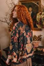 Load image into Gallery viewer, Market of Stars Heart of Gold Pixie Duster Crop Kimono w/ Sacred Heart
