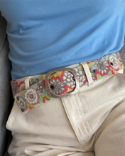Load image into Gallery viewer, Jenny Krauss Flower Power Embroidered Wool Belt
