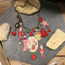 Load image into Gallery viewer, The Primitive Peddler Elf On The Shelf Charm'd Necklace
