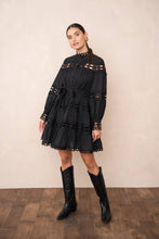 Load image into Gallery viewer, Choklate Paris Ellie Short Dress in Openwork Cotton
