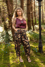 Load image into Gallery viewer, Market of Stars Lionheart Linen Crop Artist Pant w/ florals &amp; Narnia print
