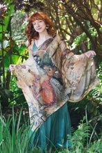 Load image into Gallery viewer, Market of Stars Lovelight Scarf with woodland deer, swallow &amp; poetry
