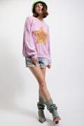 Load image into Gallery viewer, Easel Star Patch Washed Terry Pullover
