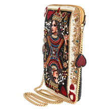 Load image into Gallery viewer, Mary Frances The Queen Beaded Queen Playing Card Mini Crossbody Clutch!
