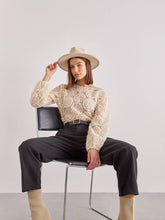 Load image into Gallery viewer, Choklate Paris Textured Rosette Blouse
