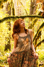 Load image into Gallery viewer, Market of Stars Woodland Wisdom Bohéme Maxi Slip Dress w/ Florals, Fox &amp; Owl
