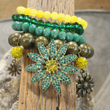 Load image into Gallery viewer, The Primitive Peddler Shasta Daisy Kind Of Day Bracelet Set
