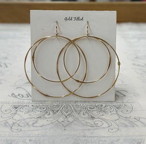 Ken's Jewelry Gold Filled XLarge Double Circle Earring