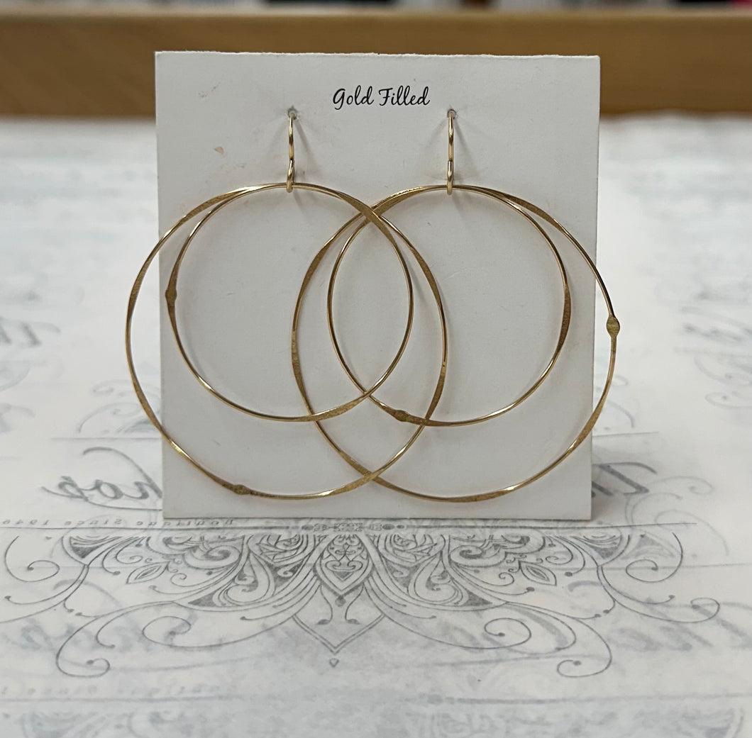 Ken's Jewelry Gold Filled XLarge Double Circle Earring