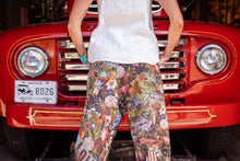 Load image into Gallery viewer, Market of Stars Love Language Linen Cropped Artist Pant w/ Flowers

