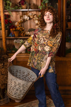 Load image into Gallery viewer, Market of Stars Golden Hour Luxe Tee Floral Tunic Shirt with Swallow

