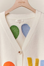 Load image into Gallery viewer, Mello Love Lettering Heart Patchwork V Neck Cardigan
