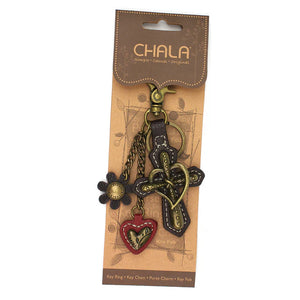 Chala Metal Charming Keychain Cross