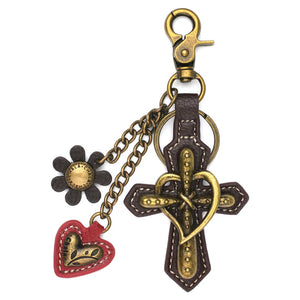 Chala Metal Charming Keychain Cross