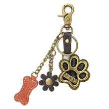 Load image into Gallery viewer, Chala Metal Charming Keychain Paw Print
