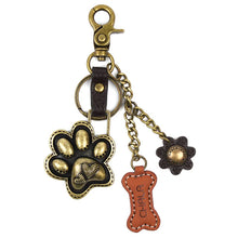 Load image into Gallery viewer, Chala Metal Charming Keychain Paw Print
