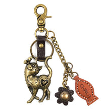 Load image into Gallery viewer, Chala Metal Charming Keychain Slim Cat
