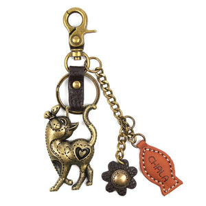 Chala Metal Charming Keychain Slim Cat