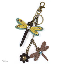 Load image into Gallery viewer, Chala Mini Keychain Yellow Dragonfly
