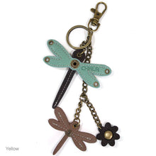 Load image into Gallery viewer, Chala Mini Keychain Yellow Dragonfly
