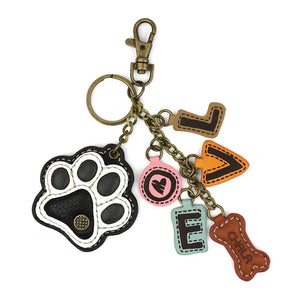 Chala Charming Charms Keychain Paw+LOVE