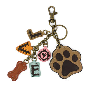 Chala Charming Charms Keychain Paw+LOVE