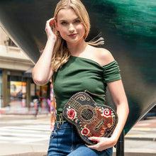 Load image into Gallery viewer, Mary Frances Classical Vibe Beaded Guitar Crossbody Handbag
