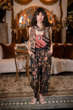Load image into Gallery viewer, Market of Stars Momento Linen Crop Artist Pant w/ Floral Print &amp; Skull
