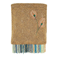 Load image into Gallery viewer, Mary Frances Peacock Feathers Beaded Blue Peacock Crossbody Handbag
