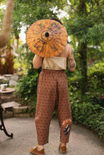 Load image into Gallery viewer, Market of Stars Secret Garden Linen Cropped Artist Pant w/ Flowers, Fan
