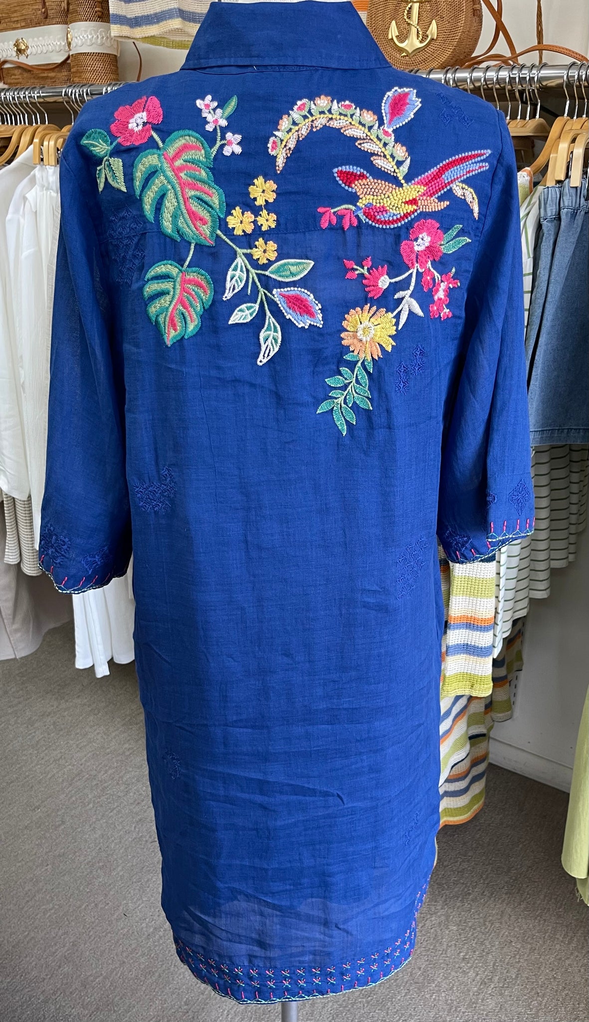 Johnny Was Jeanette Henley Kimono Sleeve Dress with Slip – The Colony Shop