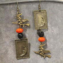 Load image into Gallery viewer, The Primitive Peddler Clocks Winding Down Dangle Earrings
