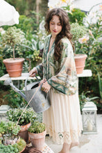 Load image into Gallery viewer, Market of Stars Fleur De Soleil Pixie Crop Kimono w/ Florals &amp; Butterfly
