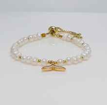 Load image into Gallery viewer, Aqua Geo Pearl Mermaid Bracelet
