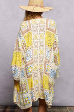 Load image into Gallery viewer, Pol Clothing Long Sleeve Granny Square Crochet Open Cardigan
