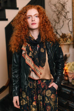 Load image into Gallery viewer, Market of Stars Heart of Gold Scarf with Swallows &amp; Sacred Heart
