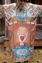 Load image into Gallery viewer, Market of Stars Love Language Opera Duster Kimono Robe w/ Faith, Hope
