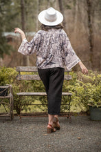 Load image into Gallery viewer, Market Of Stars Peace Wine &amp; Sunshine Cropped Kimono
