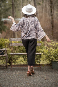 Market Of Stars Peace Wine & Sunshine Cropped Kimono