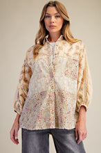 Load image into Gallery viewer, Easel Print Mix Washed Button Down Shirt
