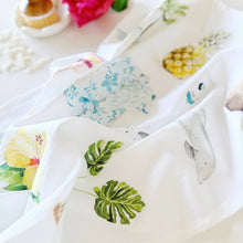 Load image into Gallery viewer, Emily Lex Studio Tropical cotton flour sack tea towel
