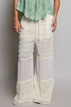 Load image into Gallery viewer, Pol Clothing Solid Pattern Eyelet Patch High-Rise Lace Knit Pants
