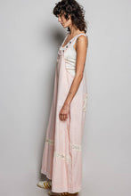 Load image into Gallery viewer, Pol Clothing Lace Trim Vintage Washing Denim Linen Overall
